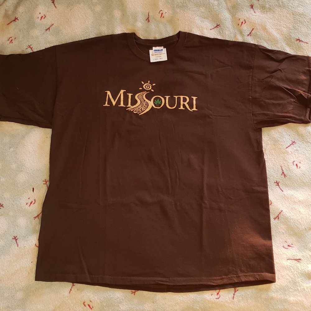 Missouri Vintage Cannabis Tee Shirt brown 2xlarge b068